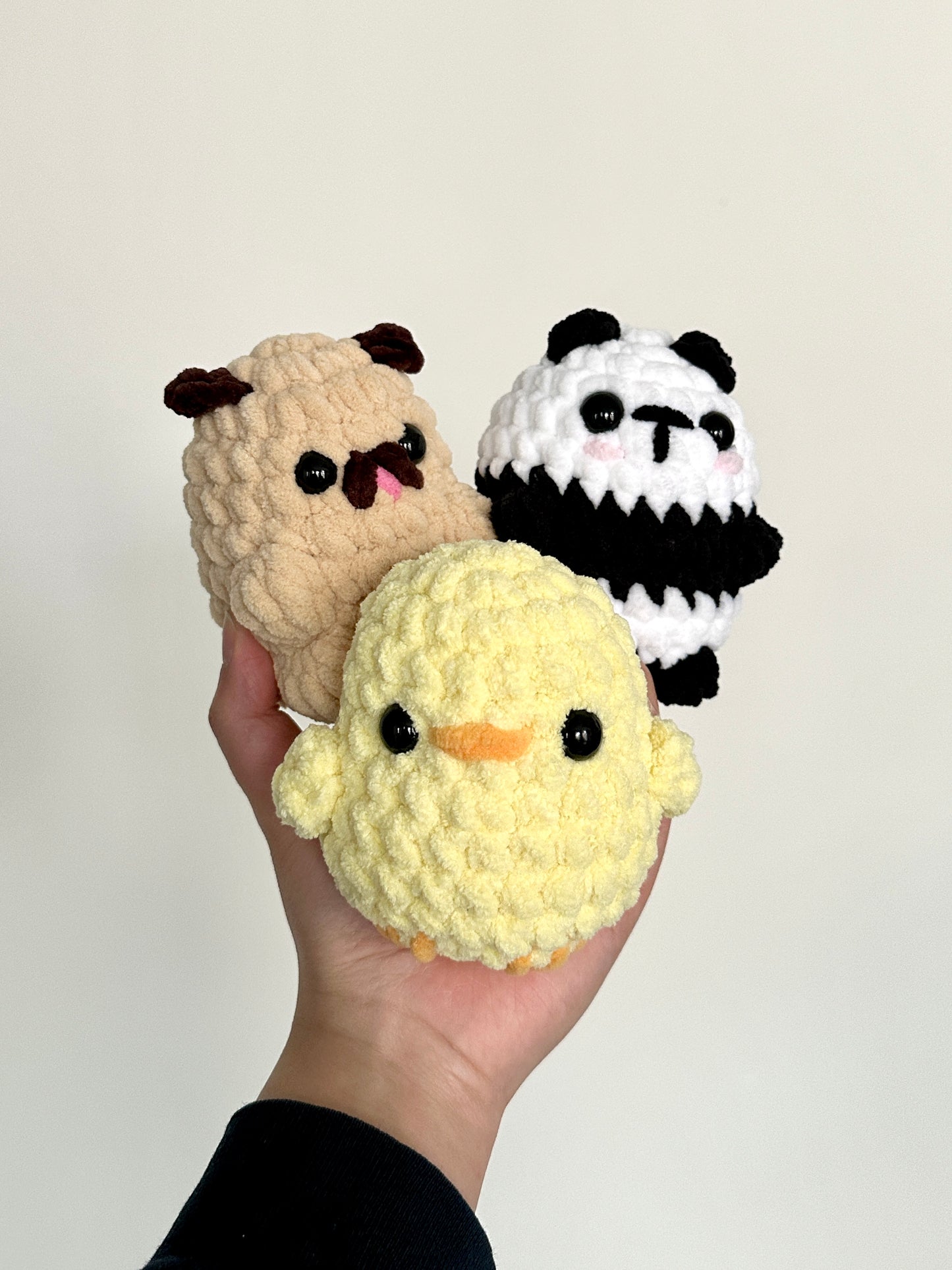 Crochet Mini Pug Plushie