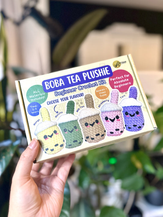 Boba Tea Plushie Crochet Kit for Beginners