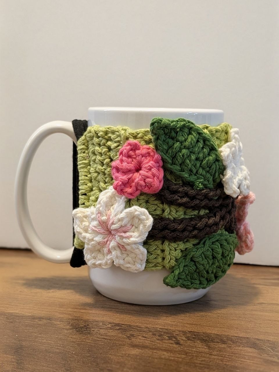 Crochet Mug Cozy - Handmade Cotton Mug Decor